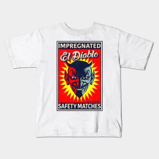 El Diablo Matchbox Label Art Kids T-Shirt